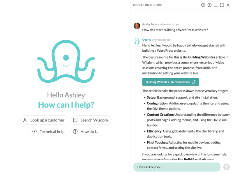 Meet Oodles on the side.