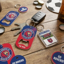 Football team keyring printing