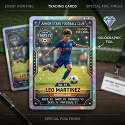 holographic custom player cards for teams