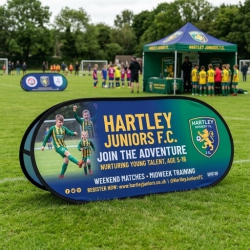 Football pop out banner printing