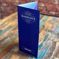 Folded Restaurant Menus