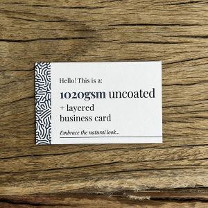 Uncoated Layered Business Cards