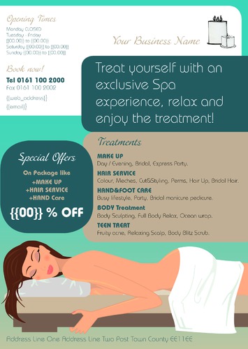 Massage A4 Leaflets by C V