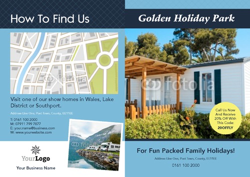 Camping A4 Folded Leaflets by Rebecca Doherty