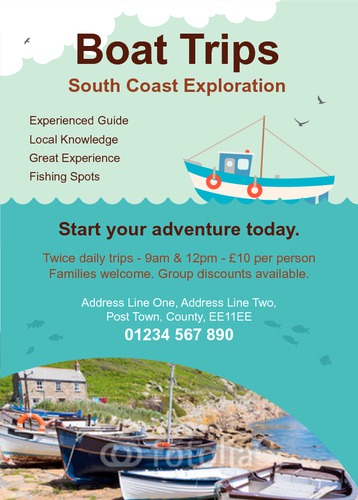 Boat Trip A6 Leaflets by Thomas Mascall