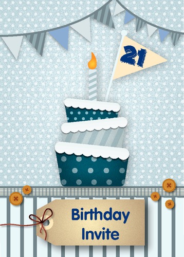 Birthday Party A6 Invitations by Tony Elmore