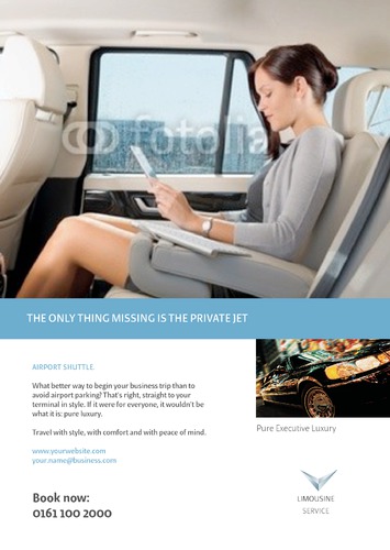 Taxi A4 Flyers by TemplateCloud.com