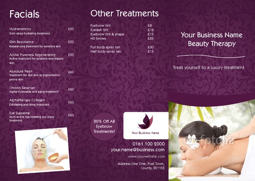 Massage A4 Folded Leaflets by Nickola O'Connor