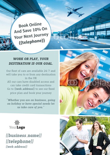 Taxi A5 Flyers by Marc Ivey