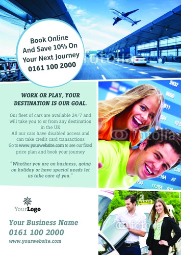 Taxi A5 Flyers by Marc Ivey