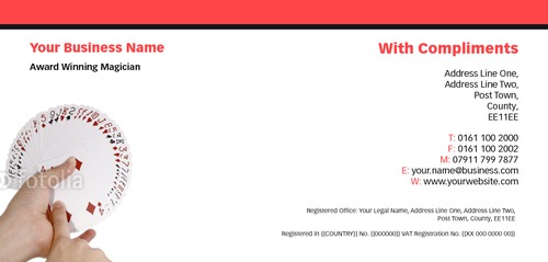 Entertainer Compliment Slip Compliment Slips by Paul Wood