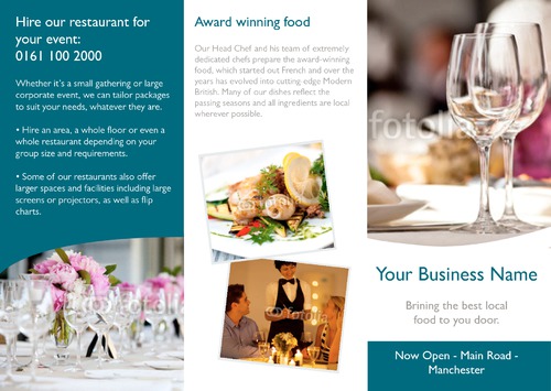 Restaurant A4 Folded Leaflets by Ro Do