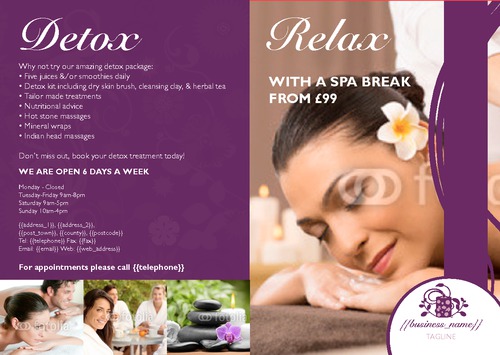 Beauty Salon A5 Folded Leaflets by Paul Wood