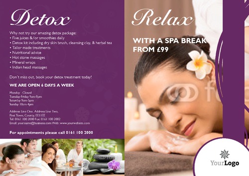 Beauty Salon A4 Folded Leaflets by Paul Wood