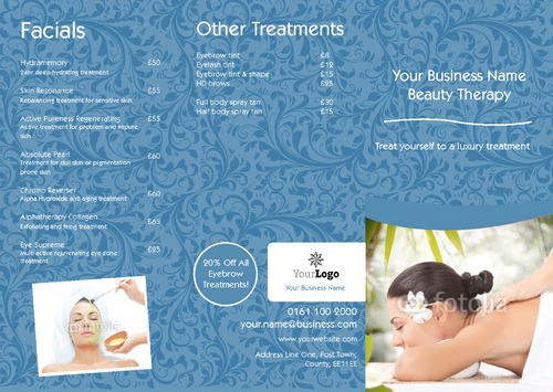 Massage A4 Folded Leaflets by Nickola O'Connor