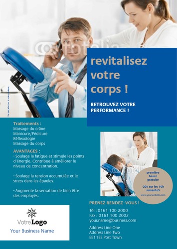 Massage A5 Flyers by C V