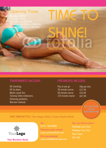 Tanning Salon A6 Flyers by C V
