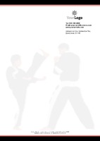 Karate A4 Stationery by Templatecloud 