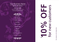 Beauty Salon A5 Leaflets by Templatecloud 