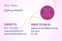 Salon Business Card  by Templatecloud