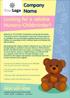 Nursery A6 Flyers by Templatecloud 