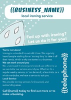 Ironing and Laundry Services A5 Flyers by Templatecloud 