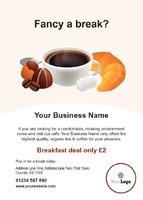 Cafe A6 Flyers by Templatecloud 