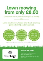 Lawn Mowing A5 Leaflets by Templatecloud
