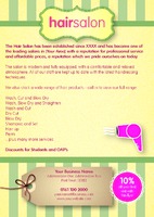Beauty Salon A5 Leaflets by Templatecloud