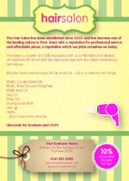Beauty Salon A6 Flyers by Templatecloud