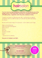 Beauty Salon A6 Flyers by Templatecloud