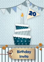 Birthday Party A6 Invitations by Templatecloud 