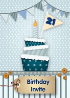 Birthday Party A6 Invitations by Templatecloud 