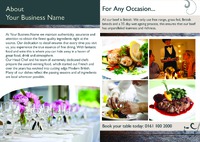 Restaurant A4 Folded Leaflets by Templatecloud