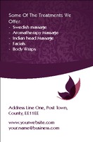 Massage Business Card  by Templatecloud