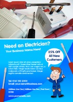 Electrician A6 Flyers by Templatecloud 