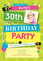 Birthday Party A7 Invitations by Templatecloud 