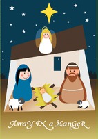 Religious Edit & Go: Large (Folds to A5) Christmas Cards by Templatecloud 