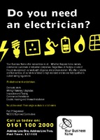 Electrical A6 Flyers by Templatecloud 