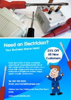 Electrician A5 Flyers by Templatecloud 
