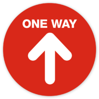 One Way Arrow 400 x 400mm by Templatecloud 