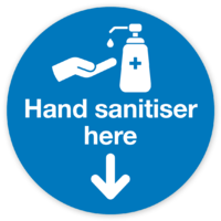 Hand Sanitiser Here 400 x 400mm by Templatecloud 
