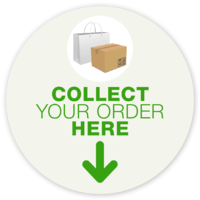 Collect Your Order Here 400 x 400mm by Templatecloud 