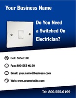 Electrician 8.5" x 11" Flyers by Templatecloud 