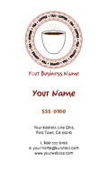 Restaurant 2" x 3.5" Business Cards by Templatecloud 