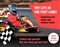 Go Karting 8.5" x 11" Flyers by Templatecloud 