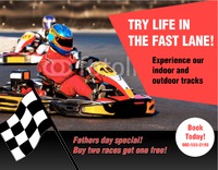 Go Karting 8.5" x 11" Flyers by Templatecloud 