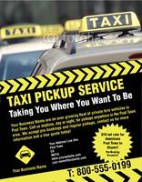 Taxi 8.5" x 11" Flyers by Templatecloud 