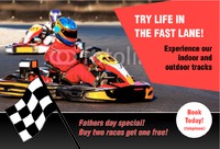 Go Karting 4" x 6" Flyers by Templatecloud 