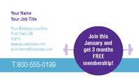 Gym 2" x 3.5" Business Cards by Templatecloud